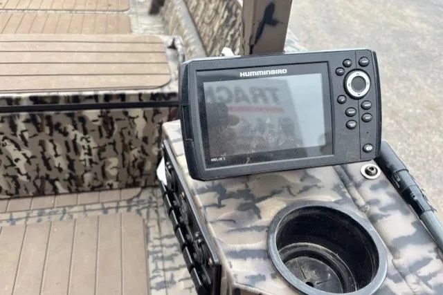 Slide: The Image of 2022 Pro-Drive X SERIES TD EDITION 1854 boat with Humminbird fish finder. - 13