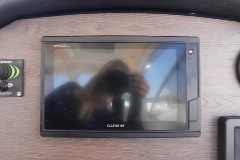 Slide: The Image of Garmin GPSMAP display on 2019 Cutwater C-242 Sport Coupe dashboard. - 50