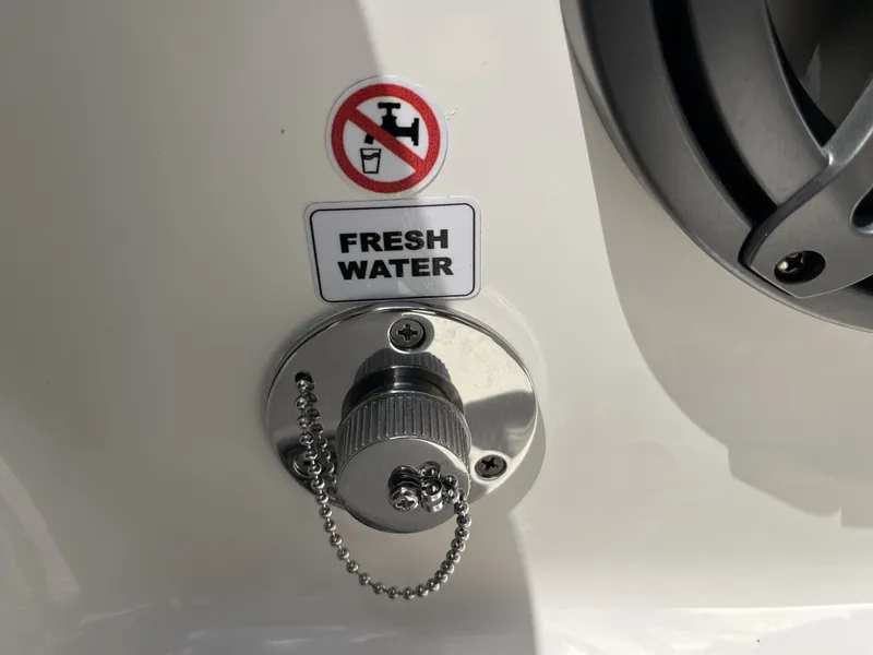 Slide: The Image of Fresh water connection on Pathfinder 2200 TRS 2026 boat. - 27