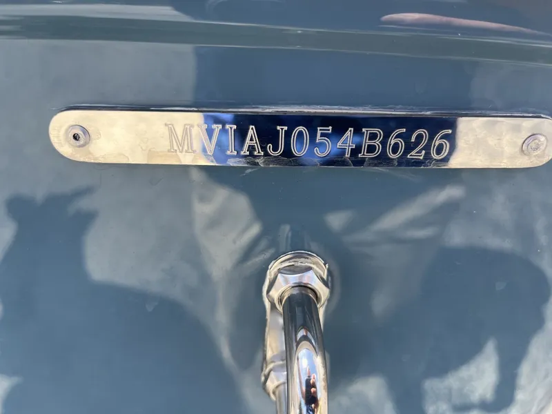 Slide: The Image of Pathfinder 2200 TRS 2026 serial number on metal plate. - 7