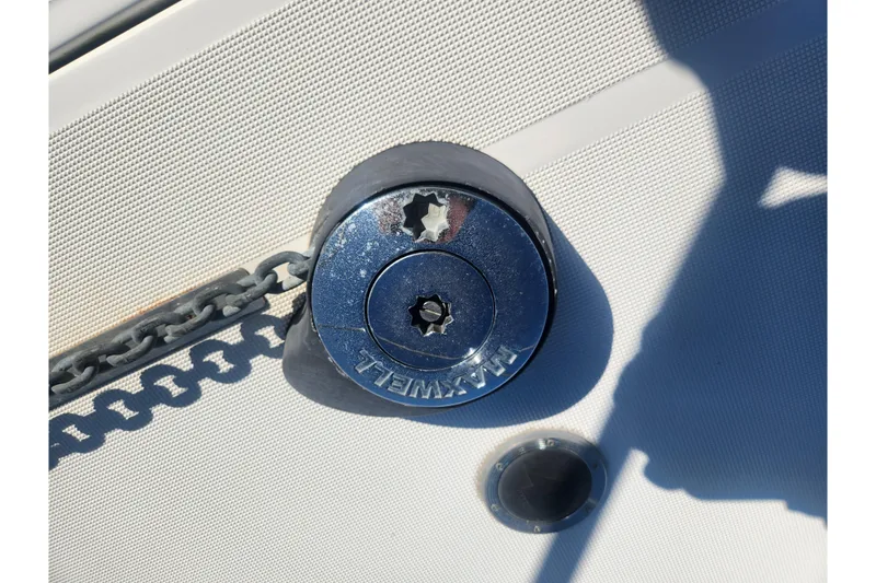 Slide: The Image of Anchor windlass on 2003 Tiara Yachts 3100 Open LE deck. - 54