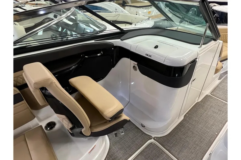 Slide: The Image of Interior of Sea Ray SLX 260 yacht, model year 2025. - 12