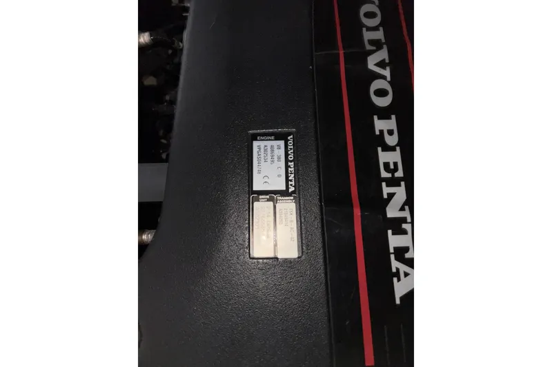 Slide: The Image of Volvo Penta engine label on 2014 Rinker 290 Express Cruiser. - 29