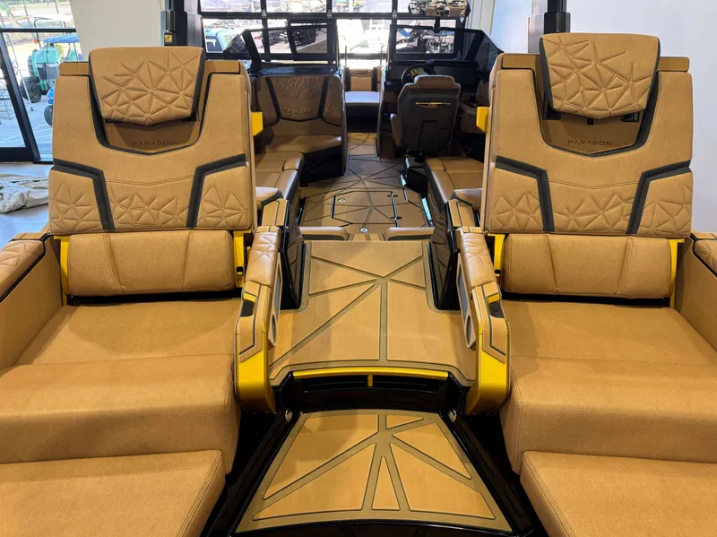 Slide: The Image of Luxurious interior of the 2025 Nautique Super Air Nautique G25 Paragon. - 11
