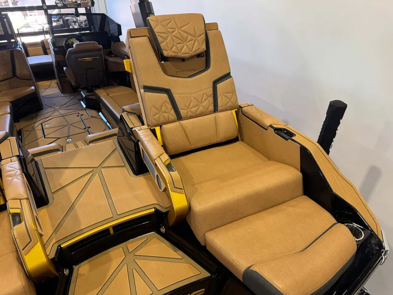 Slide: The Image of Luxurious interior of the 2025 Nautique Super Air Nautique G25 Paragon. - 12