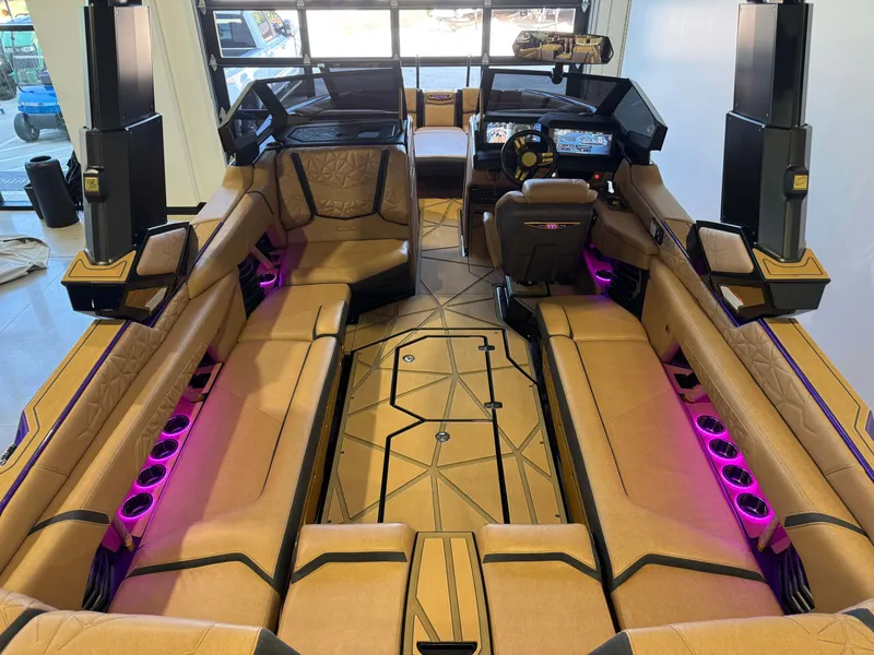 Slide: The Image of Interior of 2025 Nautique Super Air Nautique G25 Paragon with luxurious features. - 15