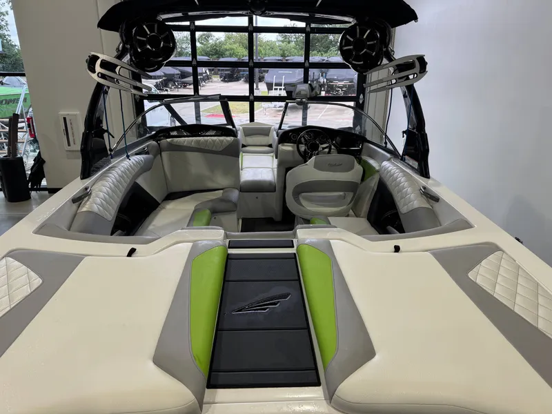 Slide: The Image of Interior of a 2014 Tigé Z1 boat with modern seating. - 8