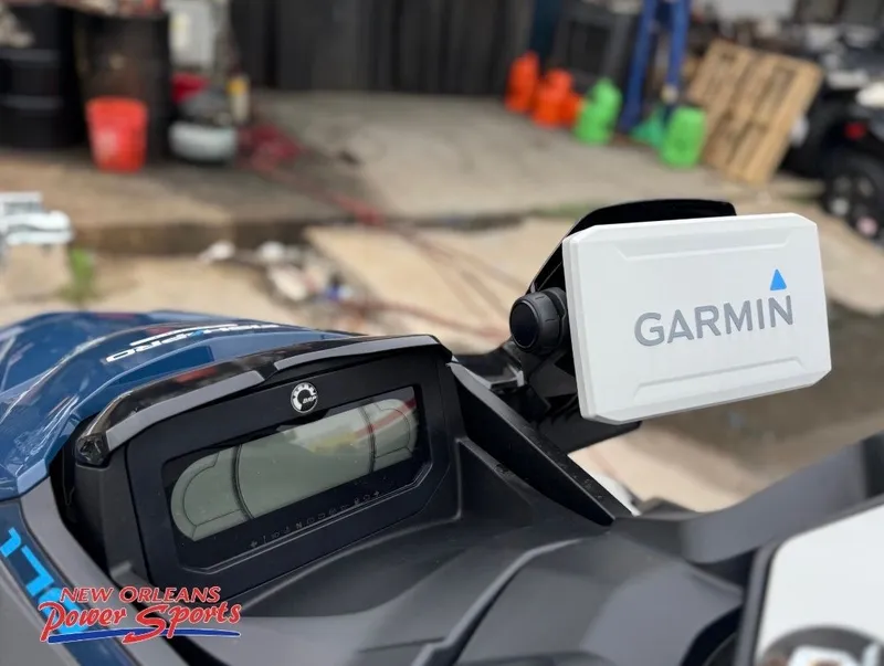 Slide: The Image of 2023 Sea-Doo FishPro Sport with Garmin system in workshop. - 4