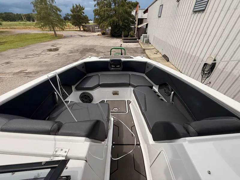Slide: The Image of Interior of 2026 Scarab 285 LX with black seating. - 21
