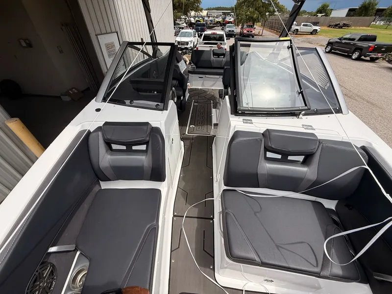 Slide: The Image of Interior view of the 2026 Scarab 285 LX boat. - 24