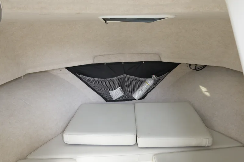Slide: The Image of Interior cabin of 2020 Parker 2810 XLD Walkaround boat with storage net. - 15