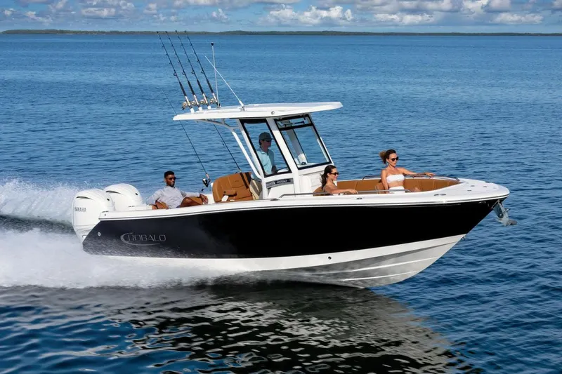 The Image of Manufacturer Provided Image: 2025 Robalo R250 Center Console boat cruising on open water with passengers. - 0