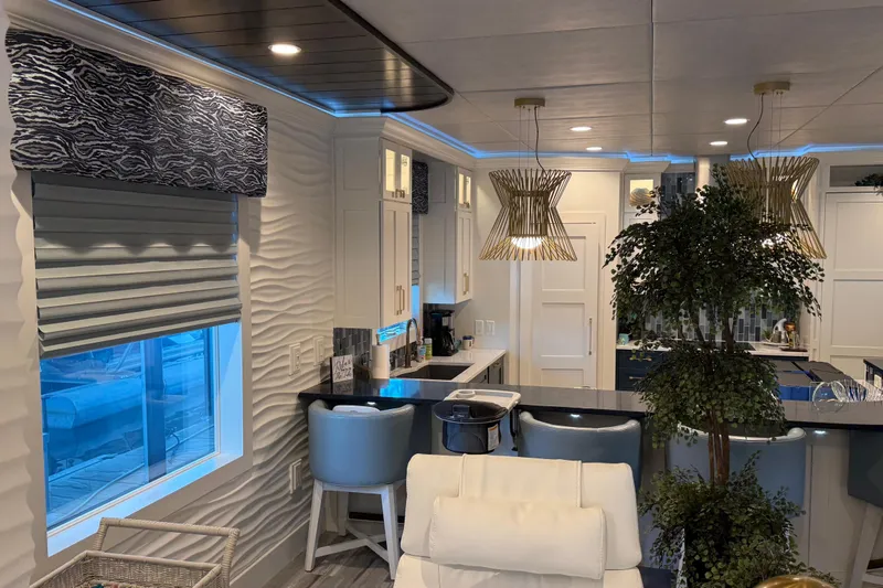Slide: The Image of Luxurious Thoroughbred 20 x 102 interior with modern kitchen, elegant lighting, and stylish decor, 2020 model. - 35