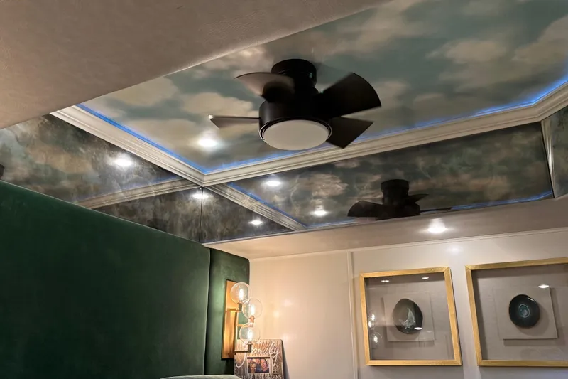 Slide: The Image of Luxurious Thoroughbred 20 x 102 interior with elegant ceiling fan and artistic decor, 2020 model. - 39