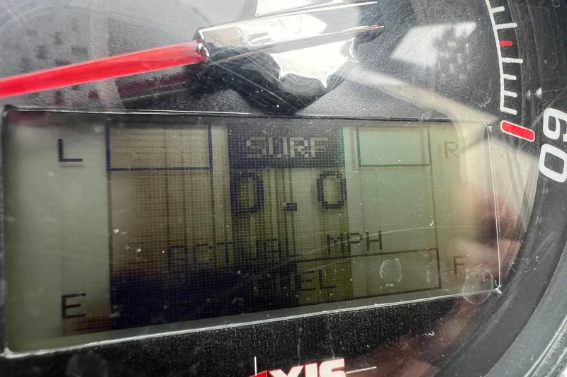 Slide: The Image of Close-up of 2016 Axis T22 speedometer displaying 0.0 MPH in surf mode. - 20