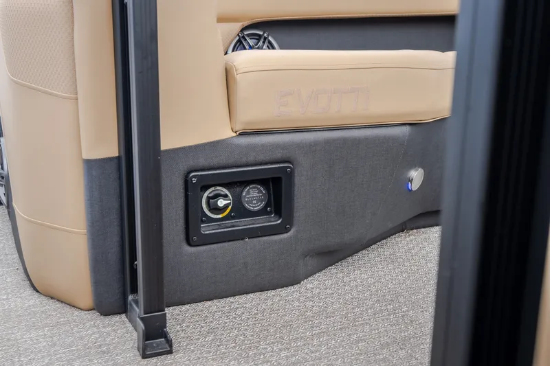 Slide: The Image of Interior view of 2026 Evotti 525QL with beige seating and control panel. - 60