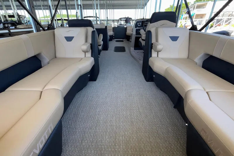 Slide: The Image of Luxurious interior of 2026 Evotti 525QL boat with beige seating and modern design. - 32