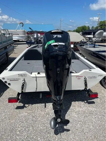 Slide: The Image of 2022 Tracker 175 TXM boat with Mercury 75 HP outboard motor. - 9