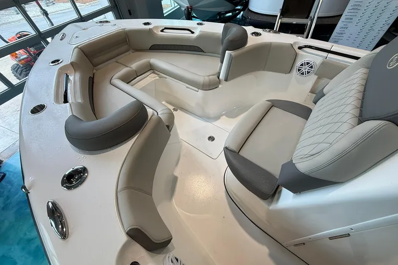 Slide: The Image of 2026 Key West 249 FS boat interior with luxurious seating and modern design. - 5