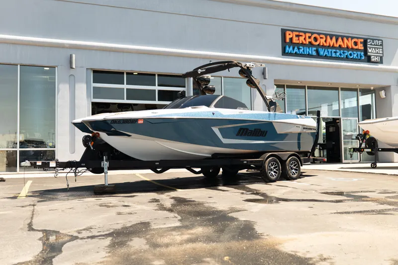 The Image of 2022 Malibu Wakesetter 23 MXZ boat displayed at Performance Marine Watersports dealership. - 1