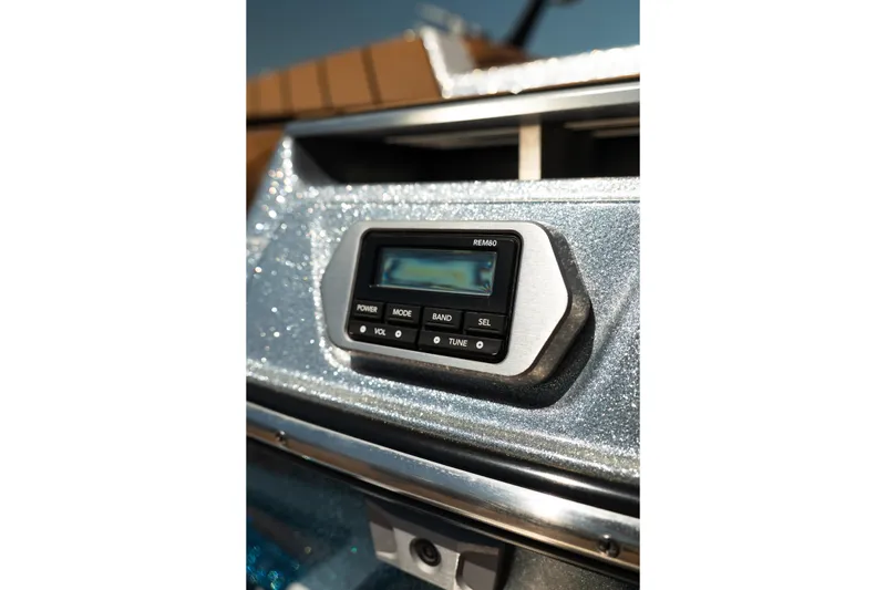 Slide: The Image of Close-up of 2022 Malibu Wakesetter 23 MXZ dashboard with control panel. - 14