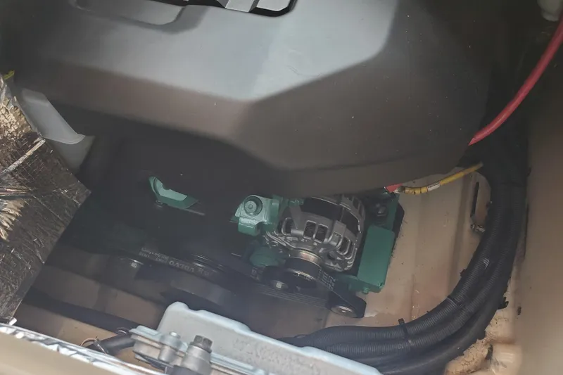 Slide: The Image of Engine compartment of a 2013 Cutwater 26 boat. - 24