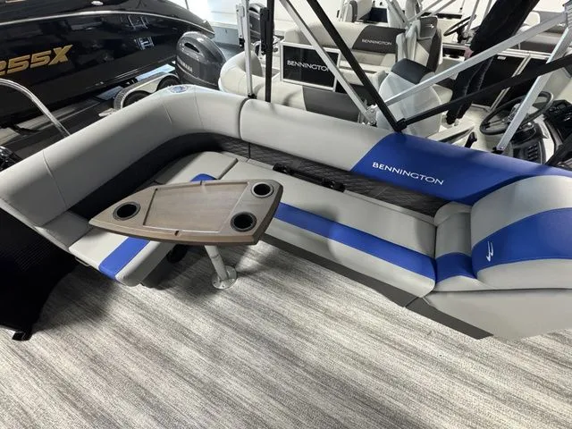 Slide: The Image of Bennington 20 S L-BENCH 2026 with gray and blue seating area. - 5