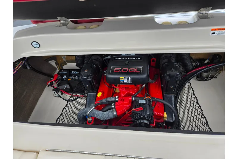 Slide: The Image of Engine compartment of a 2005 Glastron GX 205 with Volvo Penta 5.0 GL engine. - 22