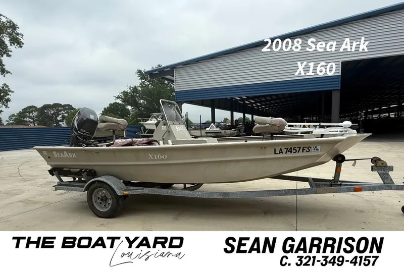 The Image of 2008 SeaArk 1652 MV boat on trailer at The Boat Yard, Louisiana. - 0