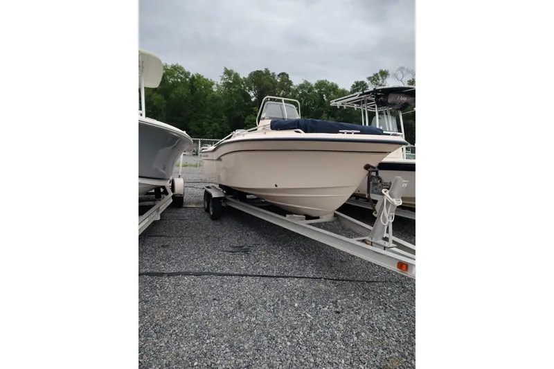 The Image of 2005 Grady-White Fisherman 180 boat on trailer, parked outdoors. - 0