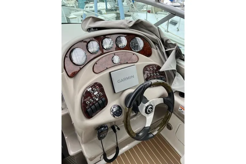 Slide: The Image of Dashboard of a 2008 Sea Ray Sundancer 280 with Garmin navigation system. - 6