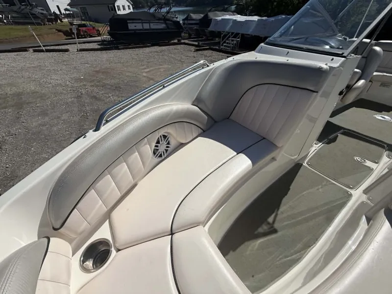 Slide: The Image of 2009 Yamaha SX 230 High Output boat interior with seating area. - 11