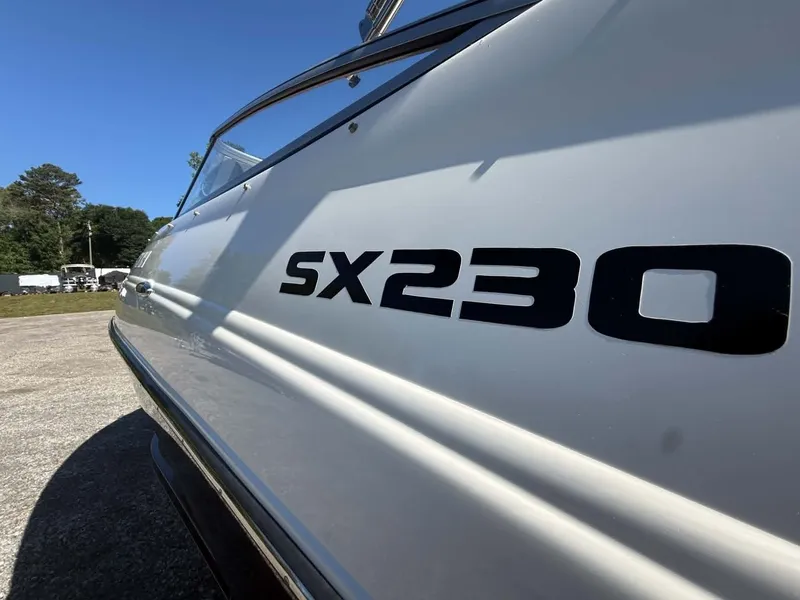 Slide: The Image of Close-up of a 2009 Yamaha SX 230 High Output boat. - 33