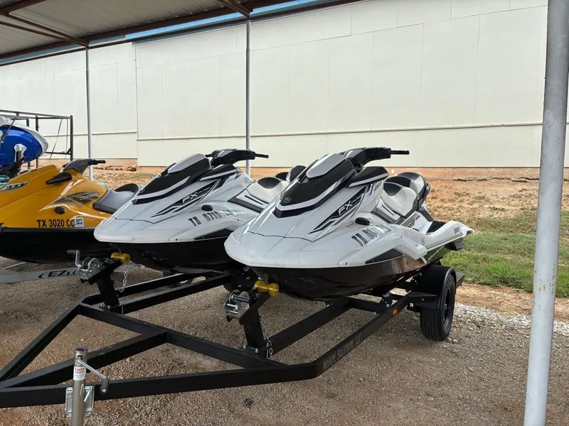 The Image of 2019 Yamaha FX Cruiser H.O. jet skis on trailer. - 1