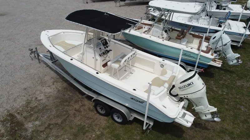 The Image of 2020 Bulls Bay 230CC boat on trailer with Suzuki engine. - 1