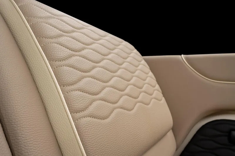 Slide: The Image of Luxurious beige leather interior of 2026 Chris-Craft Sportster 28 boat. - 6