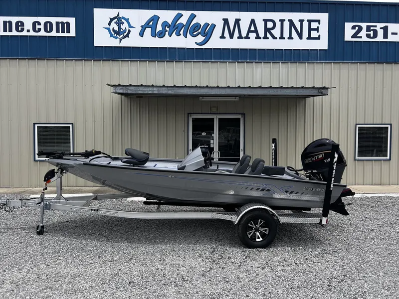 The Image of 2026 Xpress H17 boat in front of Ashley Marine building. - 1