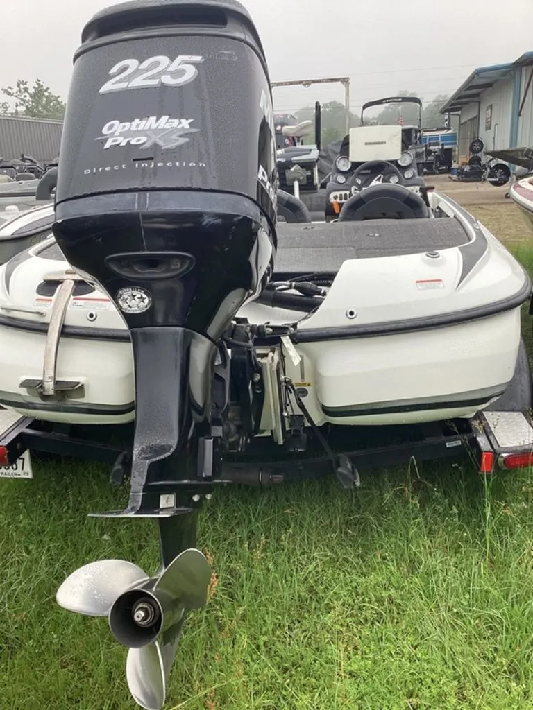 Slide: The Image of 2012 Nitro Z-8 boat with OptiMax Pro XS engine. - 2