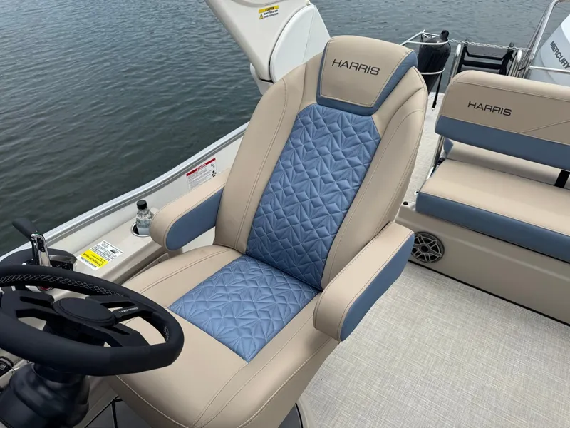 Slide: The Image of Luxurious seating in Harris Grand Mariner 230 boat, model year 2026. - 8
