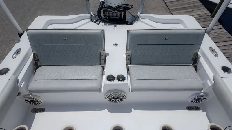 Slide: The Image of Rear view of 2019 Sportsman Masters 267 Bay Boat. - 10