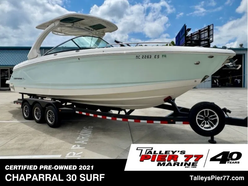 The Image of Certified pre-owned 2021 Chaparral 30 Surf at Talley's Pier 77 Marine. - 1
