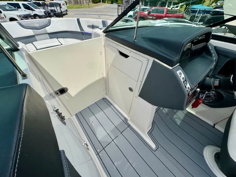 Slide: The Image of Interior of a 2021 Chaparral 30 Surf boat, modern design. - 30