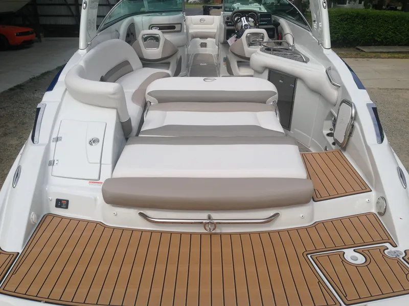 Slide: The Image of Interior of a 2016 Crownline 285 SS boat with luxurious features. - 31