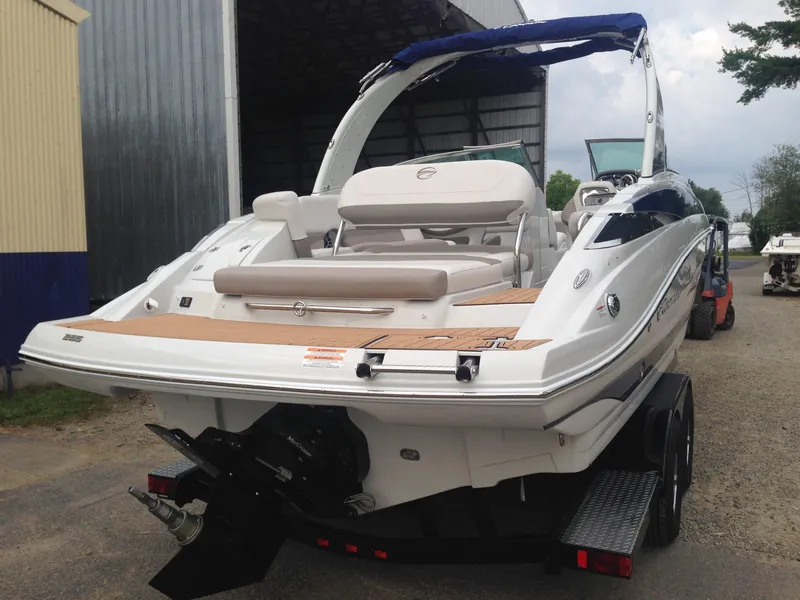 Slide: The Image of 2016 Crownline 285 SS boat on trailer, rear view. - 4