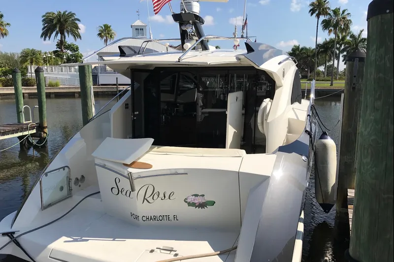 Slide: The Image of 2014 Marquis 40 SC yacht "Sea Rose" docked in Port Charlotte, Florida. - 3