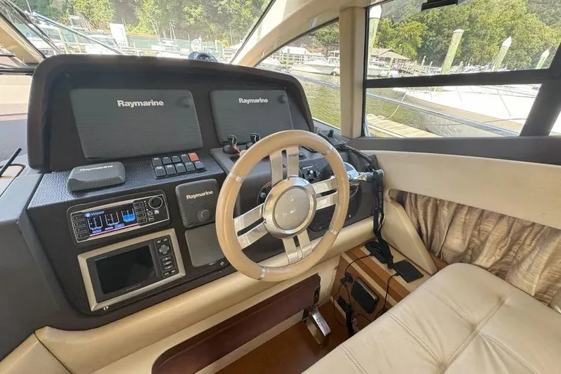 Slide: The Image of Interior helm of 2014 Azimut 45 yacht with Raymarine navigation system. - 15