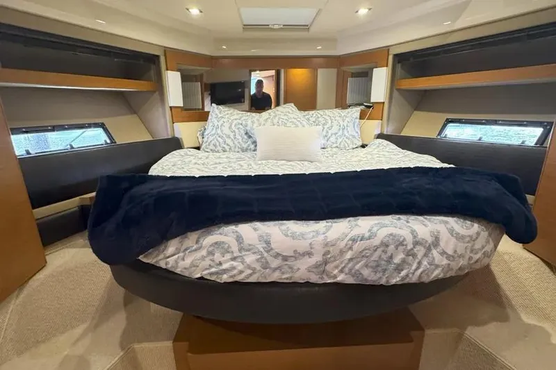 Slide: The Image of Luxurious bedroom interior of 2014 Azimut 45 yacht with elegant bedding and modern design. - 32