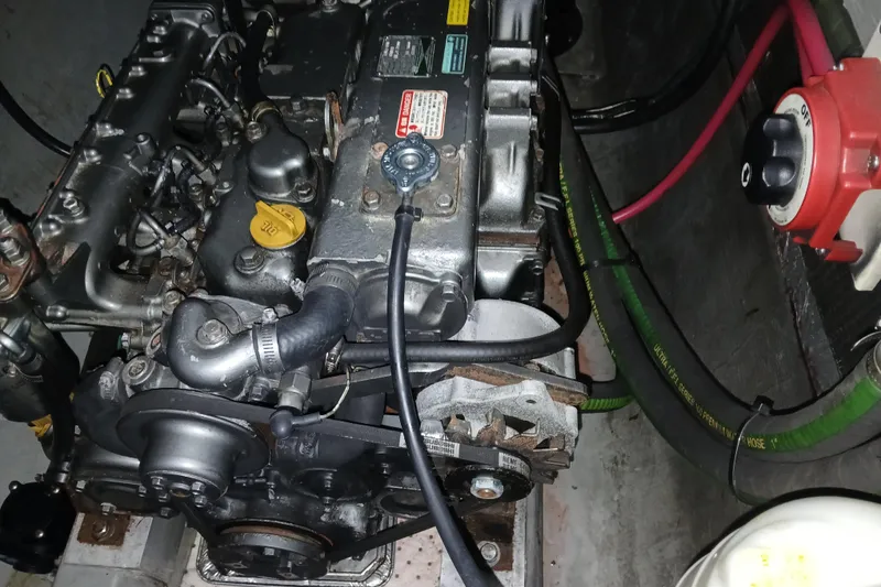 Slide: The Image of 100 HP diesel under starboard aft cabin - 25