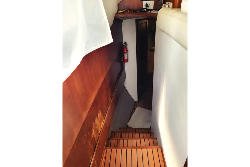 Slide: The Image of Electrical panel of a 1993 Ocean Yachts 38 Super Sport boat. - 17