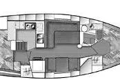 Slide: The Image of Floor plan of a 2007 Catalina 36 MkII sailboat, showcasing interior layout. - 5